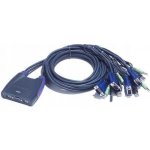 Aten CS-64US DataSwitch elektronický 4:1 (kláv.,VGA,myš,audio) USB – Zboží Živě