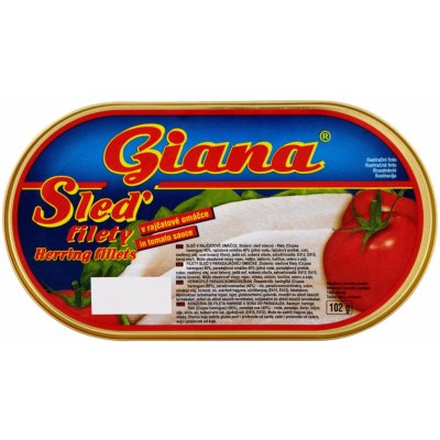 Giana Sleď filety v rajčatové omáčce 170 g – Sleviste.cz