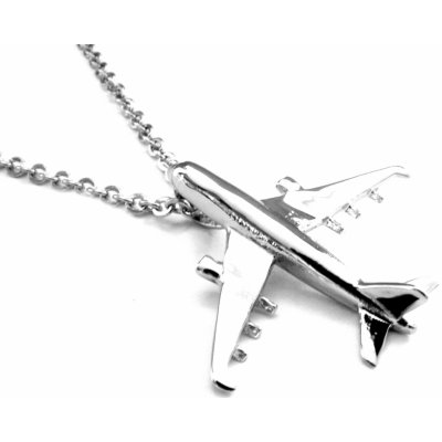 Steel Jewelry Náhrdelník letadlo z chirurgické oceli NH080356 – Hledejceny.cz
