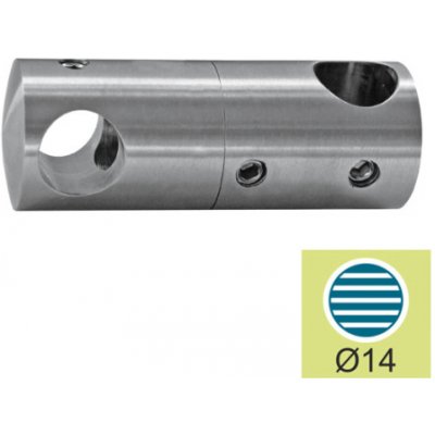 Q-railing Nerezový držák svislé výplně pro tyč pr. 12/ pr. 14 mm, AISI 304 - brus – Zboží Mobilmania