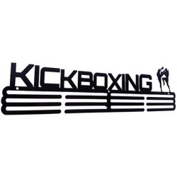 Walenty Kovový nástěnný věšák na medaile Kickboxing 3 rozměry Zelená 40 cm
