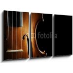 Obraz 3D třídílný - 90 x 50 cm - Violin orchestra musical instruments Hudební nástroje houslového orchestru – Zbozi.Blesk.cz