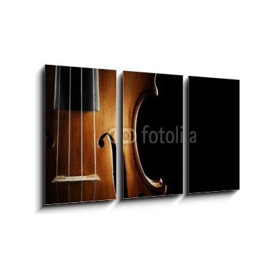 Obraz 3D třídílný - 90 x 50 cm - Violin orchestra musical instruments Hudební nástroje houslového orchestru – Zbozi.Blesk.cz