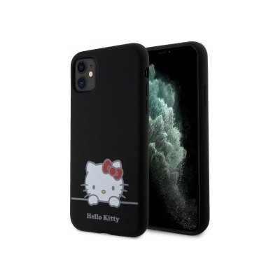 Hello Kitty Liquid Silicone Daydreaming Logo Zadní Kryt pro iPhone 11 Black 3666339187156