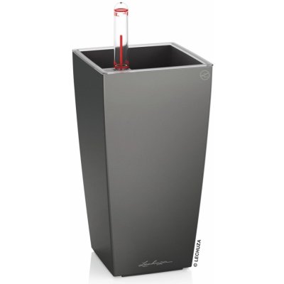 Lechuza Samozavlažovací květináč MINI CUBI antracitová, 9,5 x 9,5 x 18,5 cm – Hledejceny.cz