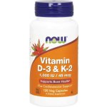 Now Vitamin D3 & K2 1000 IU 45 μg x 120 rostlinných kapslí – Zboží Mobilmania