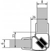 Sprchové kouty Polysan Sada dvou těsnění (magnet) na 6 a 8mm sklo, 2000mm , varianta roh