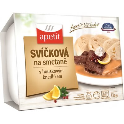 Apetit Svíčková na smetaně s houskovým knedlíkem 510 g – Zboží Dáma