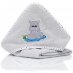 Fillikid Osuška s kapucí hippo grey 75x75 cm – Zboží Dáma