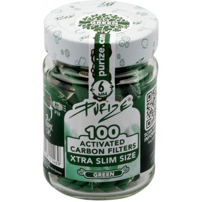 Purize uhlíkové filtry XTRA Slim Size dóza 100 ks zelená – Zboží Dáma