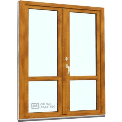 Kömmerling balkonové dveře 70 AD s příčkou O+OS klapačka pravé winchester/bílá 150 x 210 cm oboustranná klika + FAB + hliníkový práh – Hledejceny.cz