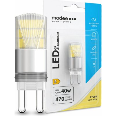 Modee LED žárovka G9 Aluminium 4,2W teplá bílá ML-G9A2700K4,2WB1 – Hledejceny.cz