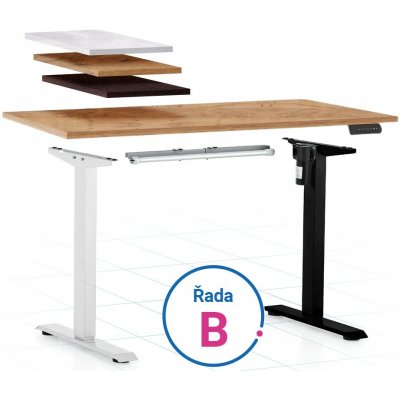 Rauman Výškově nastavitelný stůl OfficeTech B 160 x 80 cm – Zboží Mobilmania
