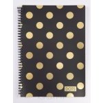 Karton P+P Twin wire blok A5 Soft Romantic Nature Dots Gold – Sleviste.cz