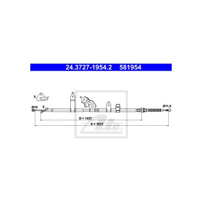 ATE tažné lanko, parkovací brzda 24.3727-1954.2 – Zbozi.Blesk.cz