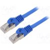 síťový kabel Gembird PP6A-LSZHCU-B-5M Patch, S/FTP, 6a, drát, Cu, LSZH, 5m, modrý