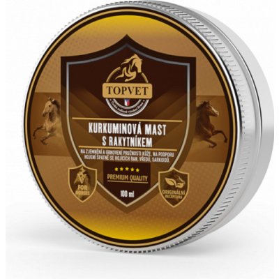 Topvet Kurkuminová mast s Rakytníkem pro koně 100 ml – Zboží Dáma