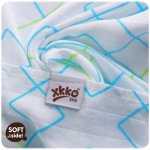 Bambusová plena/osuška KIKKO®BMB S&C Cyan Squares 90x100cm – Zboží Dáma