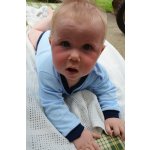 Body krátký rukáv sv.modré s modrým lemem – Zboží Dáma