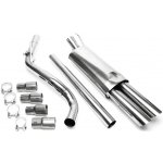 TA Technix závodní nerezový catback výfuk VW Golf III/IV (3+3,5) cabrio (1E, 94-02), 2x 76 mm rovná nerezová koncovka bez pertlu – Hledejceny.cz