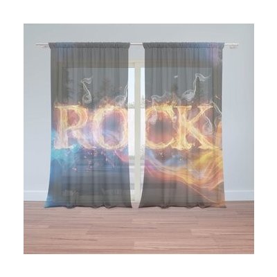 Sablio Záclony Rock: 2ks 150x250cm – Hledejceny.cz