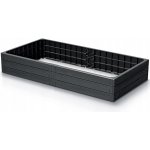Prosperplast Vyvýšený záhon plastový WOODY 1492x756x250mm antracitový – HobbyKompas.cz