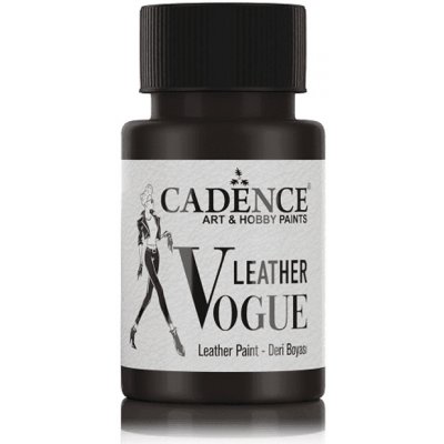 Cadence Leather Vogue metalická barva na kůži 50 ml černá – Zboží Mobilmania