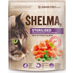 Shelma bezobilné STERILLE granule s lososem pro dospělé kočky 750 g