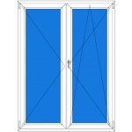 Salamander Balkónové dveře bluEvolution 82 Trojsklo Bílá - Antracit 100 x 210 cm – Zboží Mobilmania