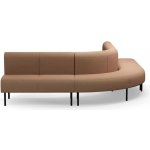 Rohová sedačka VARIETY, 90°, vnější, potahová látka Blues CSII, tyrkysovo-oranžová – Zboží Mobilmania