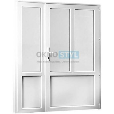 OKNOSTYL.cz REHAU Smartline+ dvoukřídlé pravé Bílá 158 x 208 cm – Hledejceny.cz