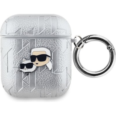 Karl Lagerfeld PU Embossed Choupette Heads Pouzdro pro AirPods 1/2 KLA2PGKCPS – Zboží Mobilmania