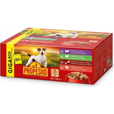 Propesko Dog Giga Box 80 x 100 g – Zbozi.Blesk.cz