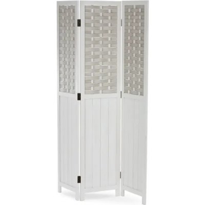 Autronic Paraván dřevěný EF-L145 WT bílý – Zboží Dáma