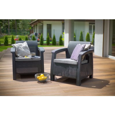 Allibert Corfu Duo antracit 2 ks – Zbozi.Blesk.cz