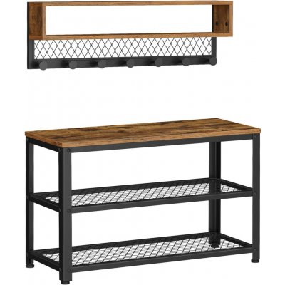 Houseland Vasagle Dender hnědá černá – Zboží Dáma