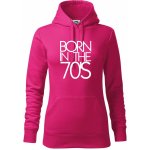 Born In The 70's mikina dámská Cape s kapucí Purpurová – Zboží Dáma