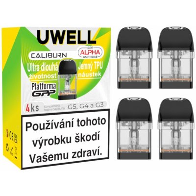 Uwell Caliburn GPP ALPHA cartridge 2ml 0,6 ohm 4Pack – Zboží Mobilmania