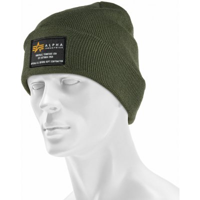 Alpha Industries Čepice Crew Beanie tmavě zelená – Hledejceny.cz
