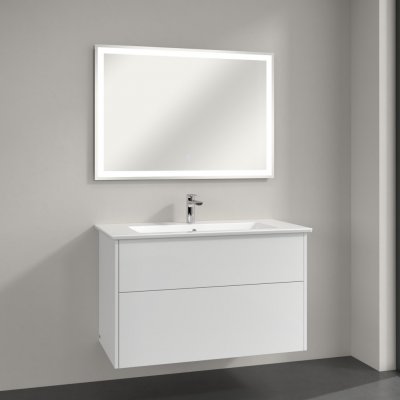 Villeroy & Boch Finero umyvadlo se skříňkou a zrcadlem 100 cm bílá S00303DHR1 – Zboží Mobilmania