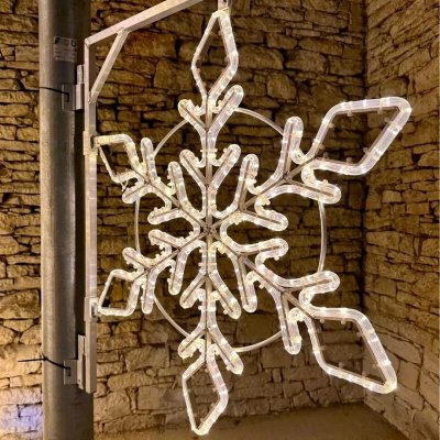 DECOLED Easy Fix 2D LED světelná vločka XI, Ø 88 cm, teple bílá, sada na veřejné osvětlení, hliník – Hledejceny.cz
