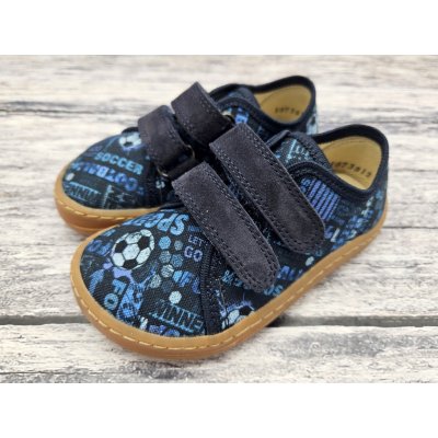 Froddo barefoot plátěné tenisky blue – Zboží Mobilmania