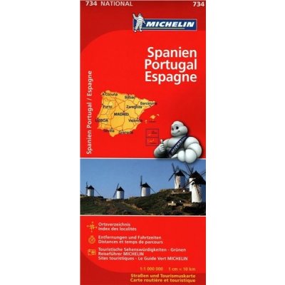 Španělsko a Portugalsko (č. 734) mapa