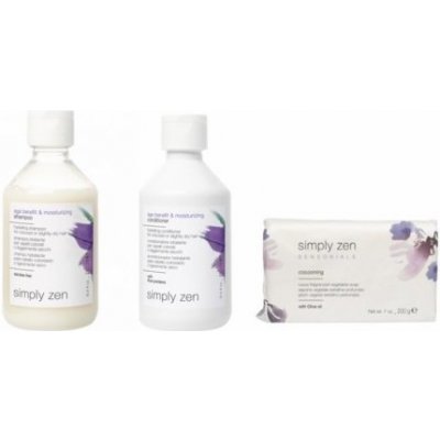 Simply Zen Sensorials Sada Hydratační šampon 250 ml + kondicionér 250 ml + mýdlo balancing 200 g dárková sada