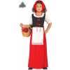 Dětský karnevalový kostým Červená Karkulka s šátkem a zástěrou