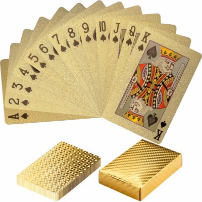 Tuin 60782 Poker karty plastové zlaté – Zboží Mobilmania