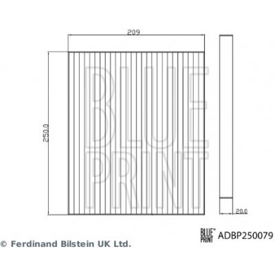 Filtr, vzduch v interiéru BLUE PRINT ADBP250079 – Hledejceny.cz