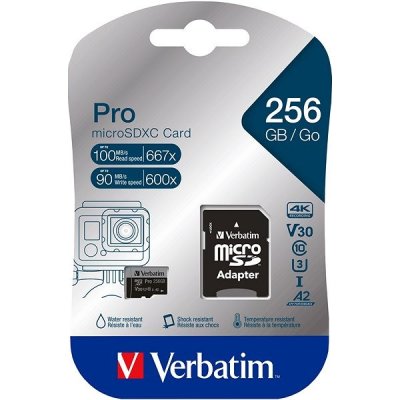 Verbatim MicroSDXC 256 GB 47045 – Zbozi.Blesk.cz