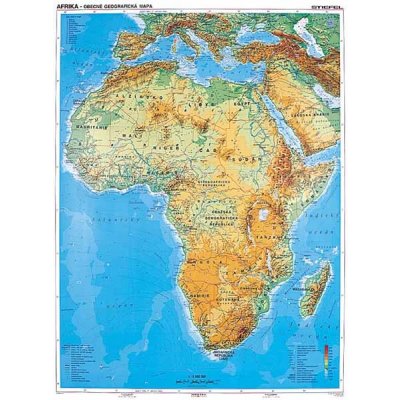 Afrika obecně geografická mapa politická mapa – Zbozi.Blesk.cz