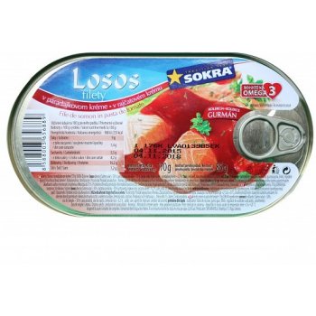 Sokra Filety z lososa v rajčatovém krému 170 g